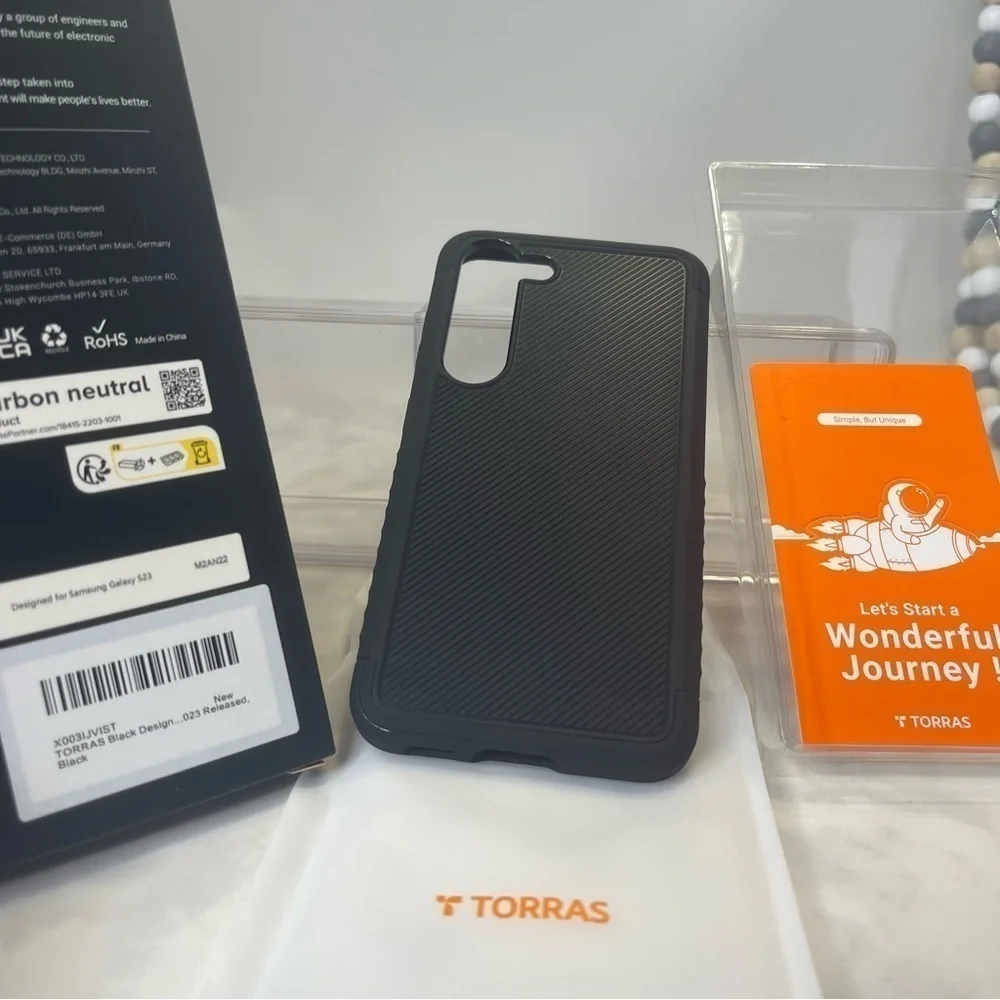TORRAS Non-Slip Grip Samsung Galaxy S23 Case Protective Shockproof Black